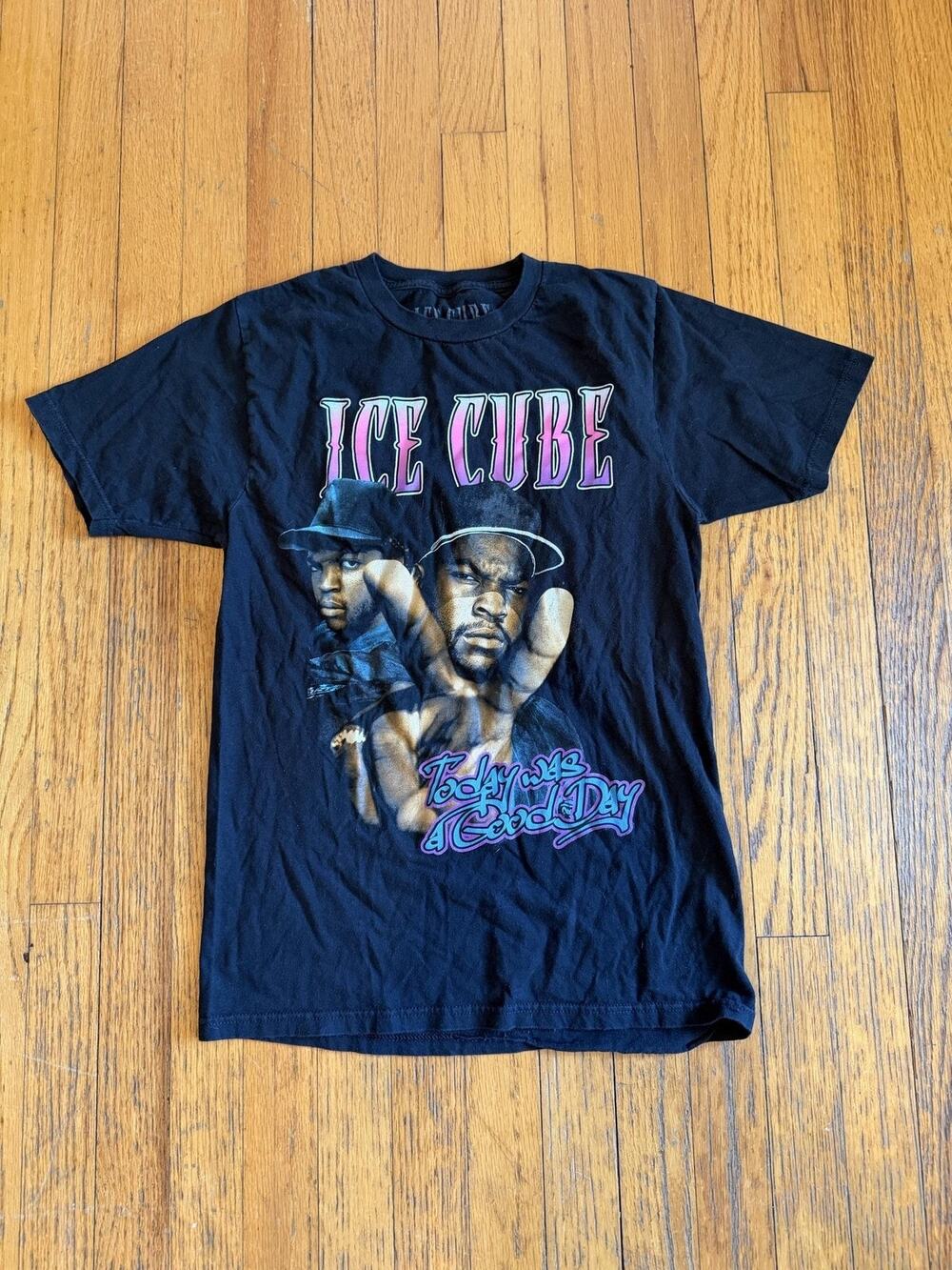 Ice Cube Mens S/M Black Today Was A Good Day Graphic Tee